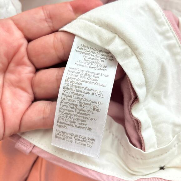 J.Crew Slim Fit Flex Chino Pant In Iced Quartz Pink Size 35x32 - Picture 6 of 8